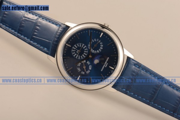 Perfect Replica Vacheron Constantin Patrimony Perpetual Calendar Watch Steel 43175/000P-B190L (AAAF)